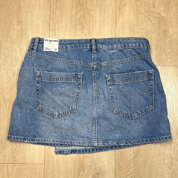 NEW FREE PEOPLE wynne denim skirt in cornflower, SIZE 30 1205 - Picture 3 of 7